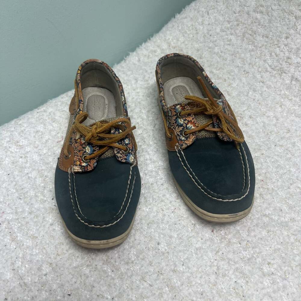 Sperry Top-Sider Women's Angelfish Floral Multi Boat Shoes Size 7.5 Beach